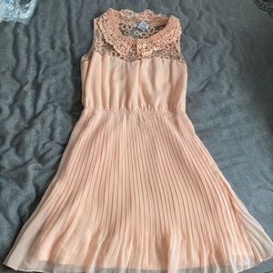 Peach spring and summer dress